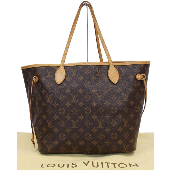 LOUIS VUITTON Neverfull MM Monogram Canvas Tote Shoulder Bag Brown