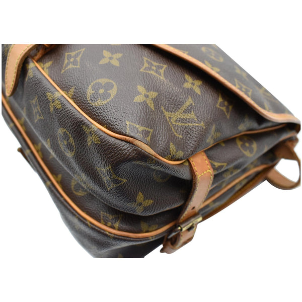 LOUIS VUITTON Saumur 30 Monogram Canvas Shoulder Bag Brown