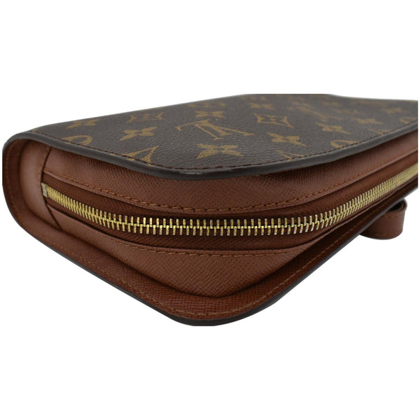 LOUIS VUITTON Orsay Monogram Canvas Clutch Bag Brown