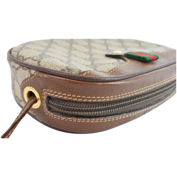 Gucci GG Supreme Web Crossbody Bag Beige For Women - corner focused view