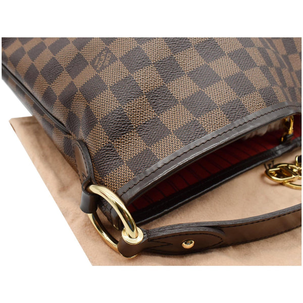 LOUIS VUITTON Delightful MM Damier Ebene Hobo Bag Brown