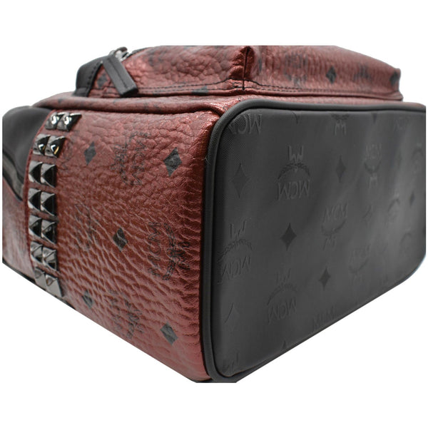 MCM Stark Small Visetos Backpack Bag Metallic Red