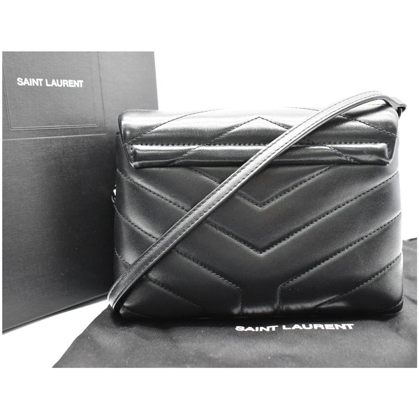 YVES SAINT LAURENT Loulou Toy Matelasse Leather Crossbody Bag Black