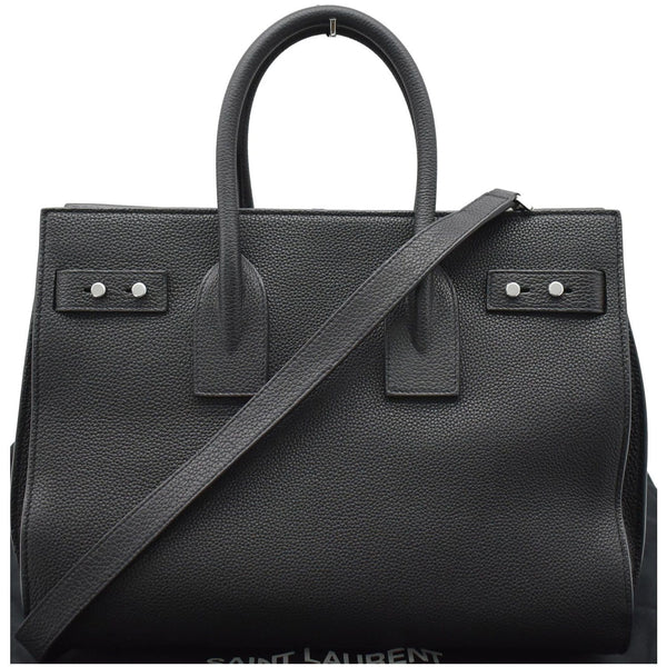 YVES SAINT LAURENT Sac de Jour Small Grained Leather Shoulder Bag Black