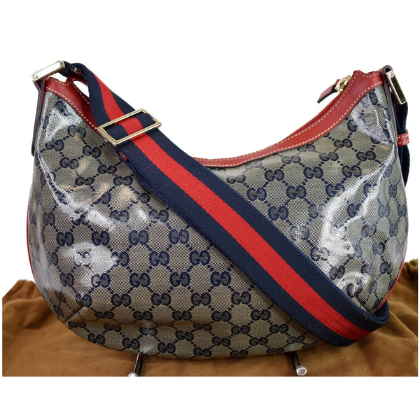 GUCCI GG Canvas Web Messenger Bag Red/Navy 181092