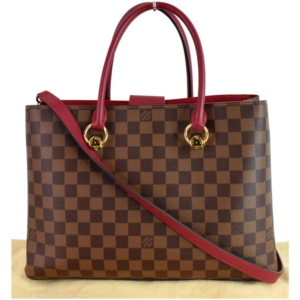 LOUIS VUITTON LV Riverside Damier Ebene Shoulder Bag Red