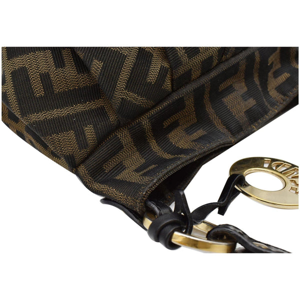 FENDI Mini Chef Zucca Jacquard Hobo Bag Brown