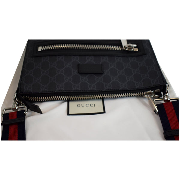GUCCI GG Supreme Square Messenger Bag Black 474137