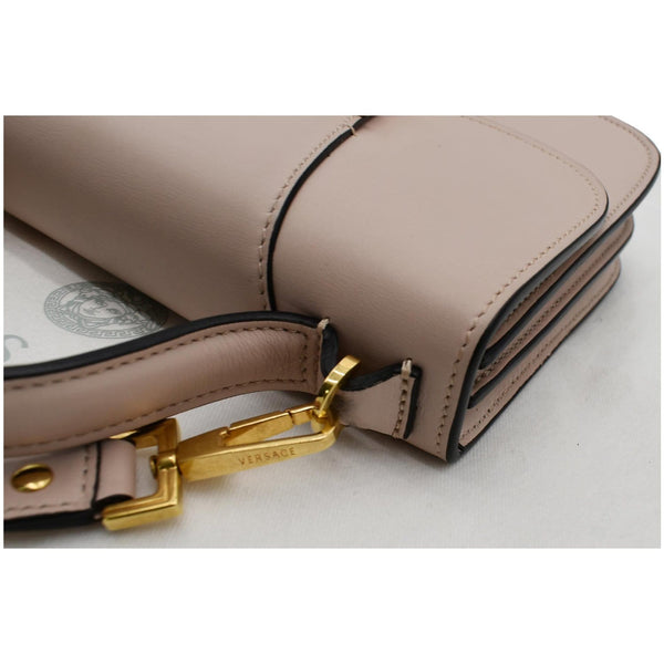 VERSACE Virtus Small Leather Shoulder Bag Light Pink