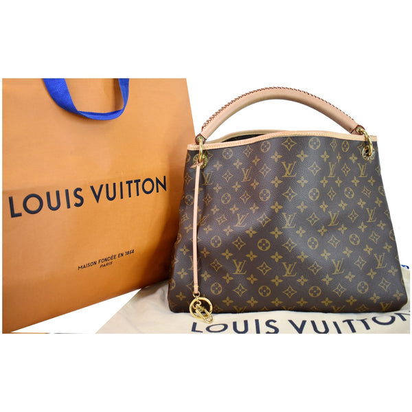 LOUIS VUITTON Artsy MM Monogram Canvas Shoulder Bag Brown