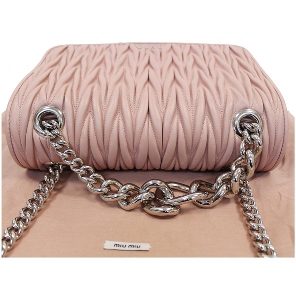 MIU MIU Nappa Matelasse Club Shoulder Bag Mauve