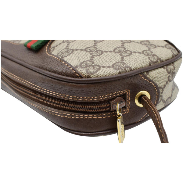 GUCCI Vintage GG Supreme Canvas Crossbody Bag Beige 8902066