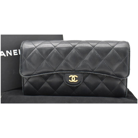 Chanel Classic Long Flap Leather Wallet Black - Shop Now