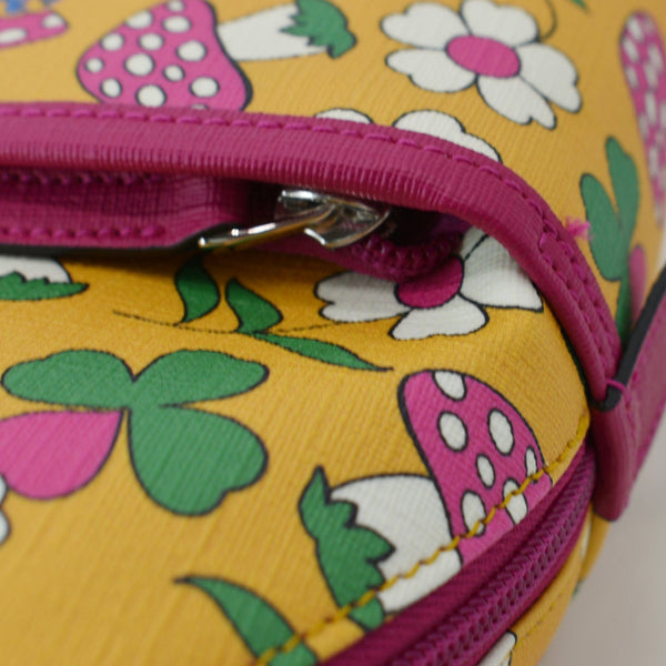 GUCCI Girls Floral Printed GG Coated Canvas Backpack Multicolor 271327