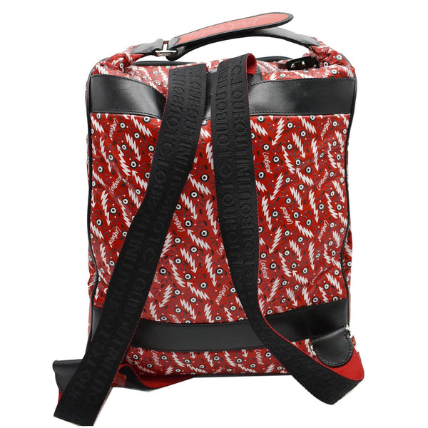 CHRISTIAN LOUBOUTIN Graphic-Print Woven Backpack Red