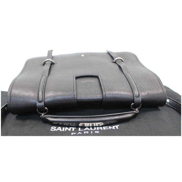 YVES SAINT LAURENT Large Charlotte Leather Messenger Bag Black