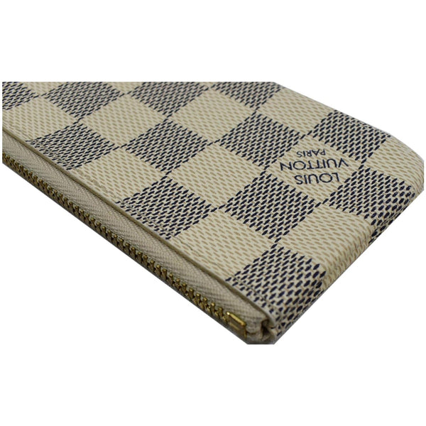 preloved LV Pochette Key Cles Damier Azur Coin Case