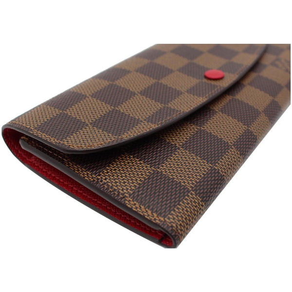 LOUIS VUITTON Emilie Damier Ebene Wallet Brown