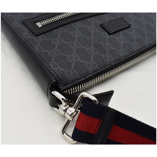 GUCCI GG Supreme Square Messenger Bag Black 474137