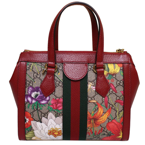 GUCCI Ophidia GG Flora Supreme Small Tote Bag Red 547551