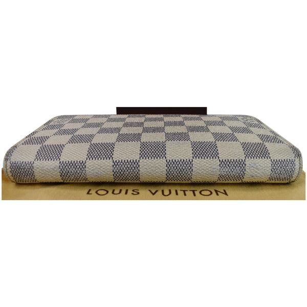 Louis Vuitton Damier Azur Zippy Long Wallet Women White - front view