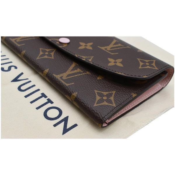 LOUIS VUITTON Emilie Monogram Canvas Wallet Rose Ballerine