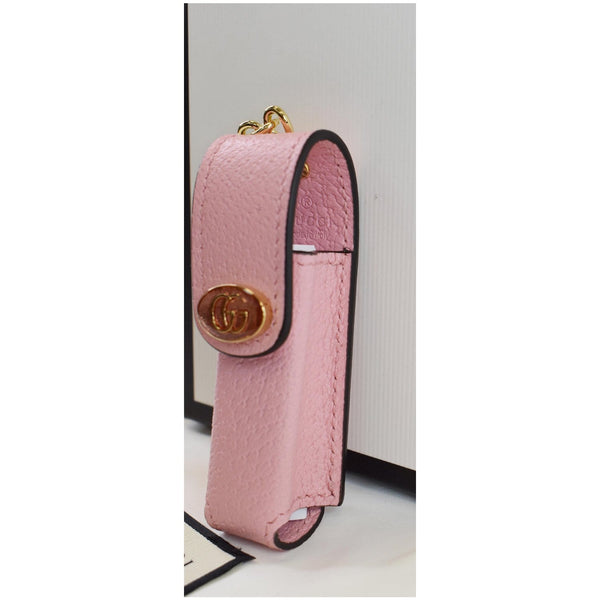 GUCCI Porte Rouges Leather single Lipstick Holder Pink 615998