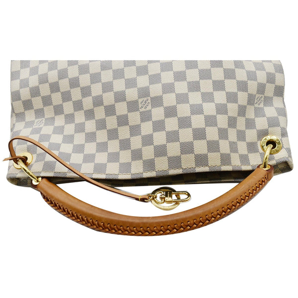 Used Louis Vuitton Artsy MM Damier Azur Shoulder Bag White