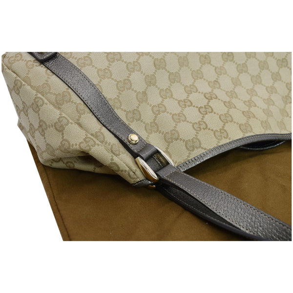 GUCCI Medium Abbey GG Canvas Shoulder Bag Beige 130736