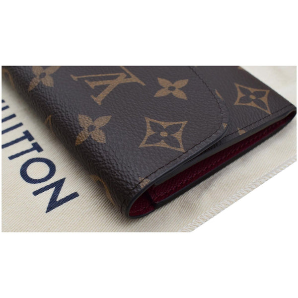 LOUIS VUITTON Emilie Monogram Canvas Wallet Fuchsia
