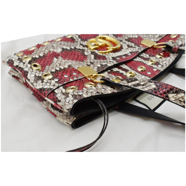 Gucci Large Arli Snakeskin Leather Shoulder Bag Multicolor