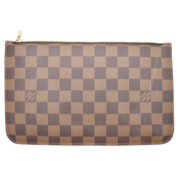 LOUIS VUITTON Pochette Wristlet Pouch Damier Ebene Neverfull MM Brown