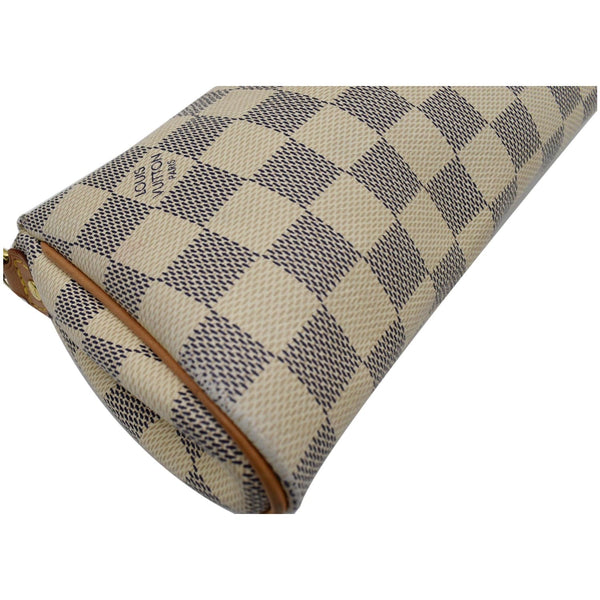 LOUIS VUITTON Pochette Eva Damier Azur Clutch Bag White