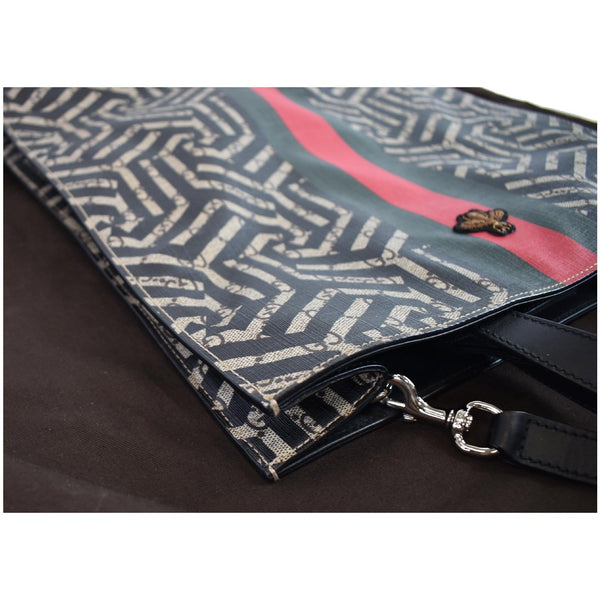 GUCCI Caleido Print Web Canvas Tote Bag Beige/Black 450950