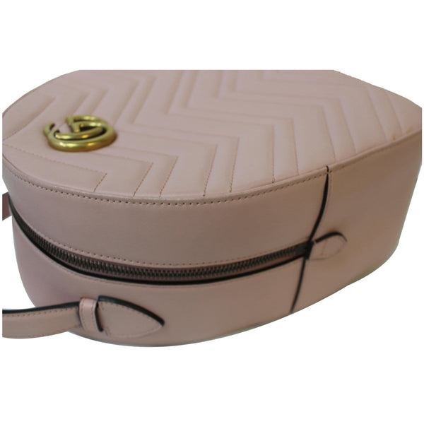 GUCCI GG Marmont Rucksack Chevron Leather Backpack Bag Pink 476671 - Final Sale