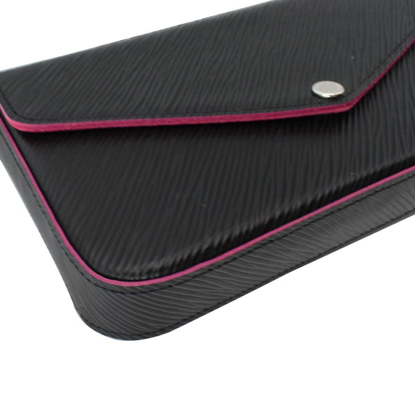 LOUIS VUITTON Felicie Pochette Epi Crossbody Bag Black