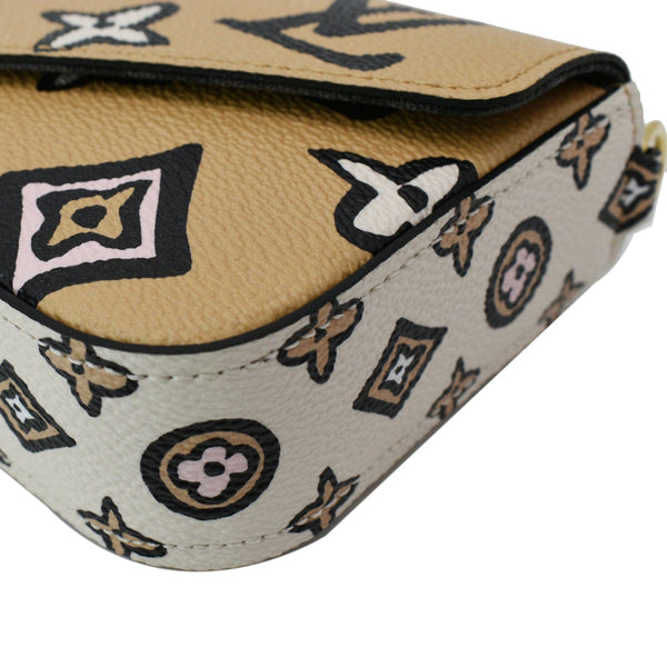 LOUIS VUITTON Felicie Strap & Go Pochette Monogram Canvas Crossbody Bag Arizona Beige