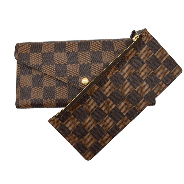 LOUIS VUITTON Josephine Damier Ebene Wallet Brown