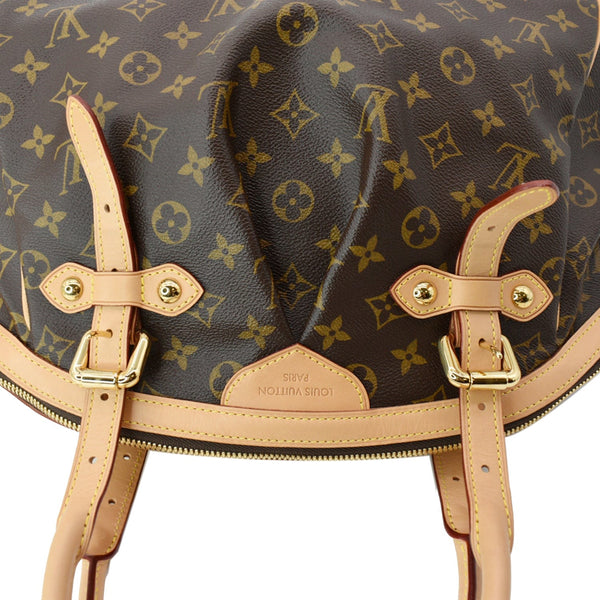 LOUIS VUITTON Tivoli PM Monogram Canvas Satchel Bag Brown