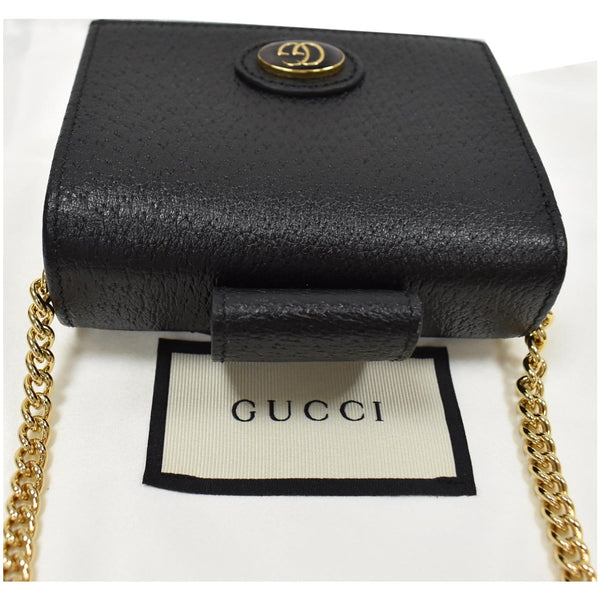 Gucci GG Small Coin Leather Chain Wallet Black preview