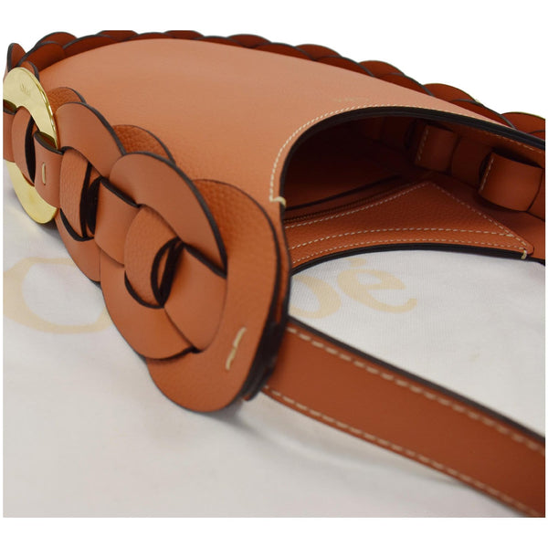 Chloe Darryl Small Grain Leather Top Handle Bag Orange