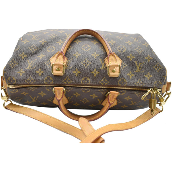 LOUIS VUITTON Speedy 35 Bandouliere Monogram Canvas Shoulder Bag Brown