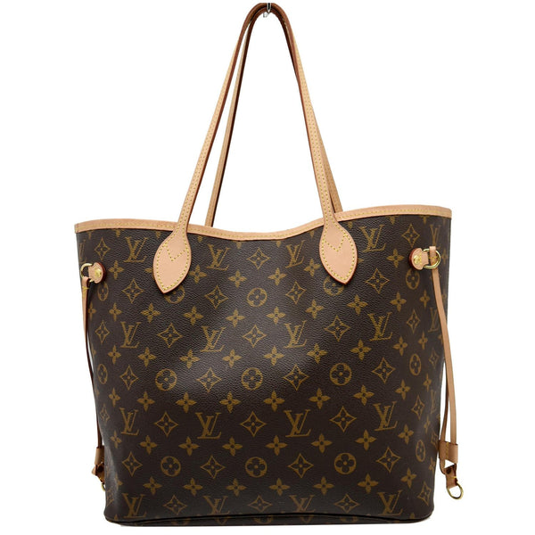 LOUIS VUITTON Neverfull MM Monogram Canvas Tote Bag Brown