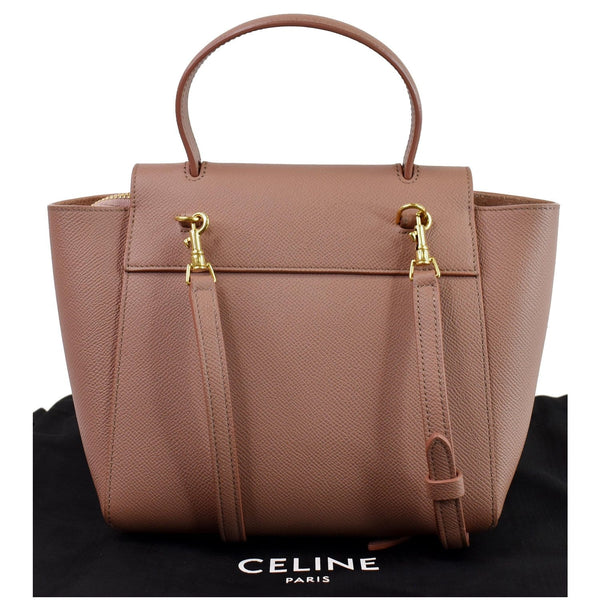 CELINE Nano Belt Grained Calfskin 2Way Shoulder Bag Light Pink