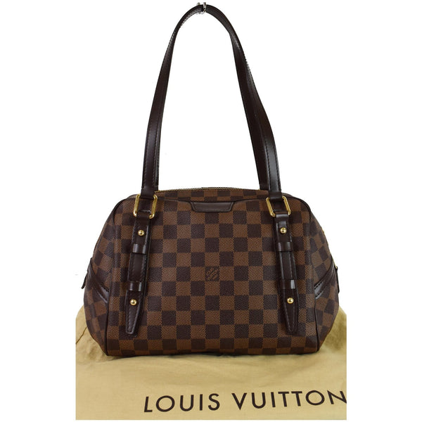 Louis Vuitton Rivington PM Damier Ebene Shoulder Bag - full front view