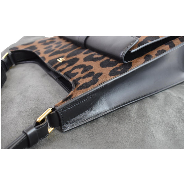 TOM FORD T-Twist Medium Calf Hair Crossbody Bag Leopard-Print