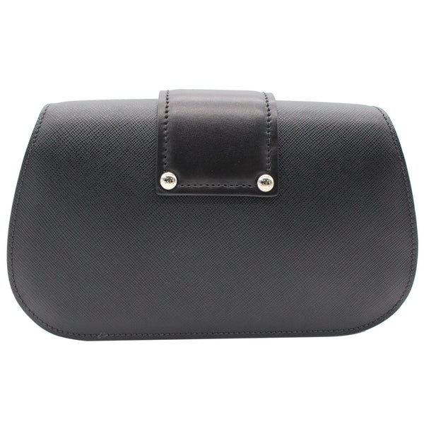 Prada City Sidonie Small Leather Bag Black backside