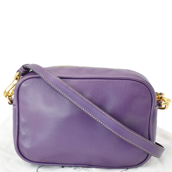 PRADA Nappa Rose Leather Crossbody Bag Viola