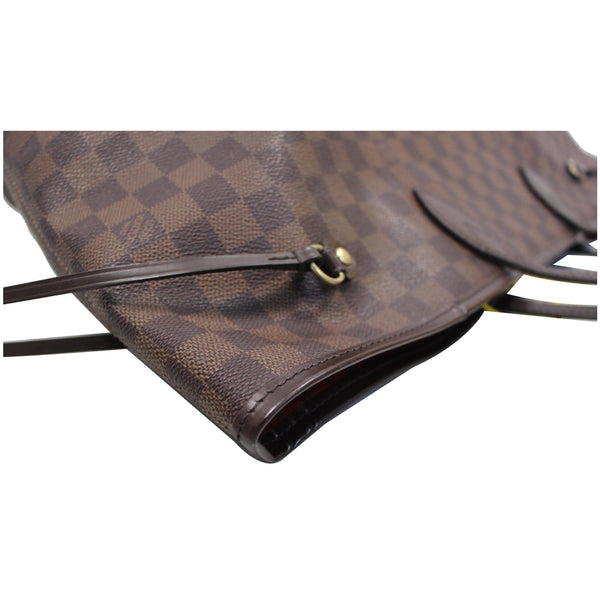 side look lv Neverfull GM Damier Ebene Shoulder Bag