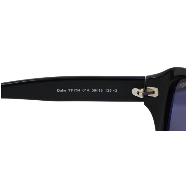 TOM FORD FT0754 01A 59 Duke Shiny Black Sunglasses Smoke Lens